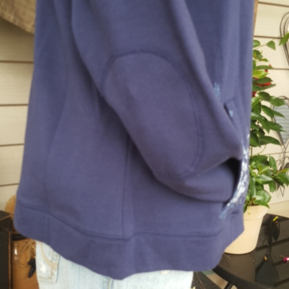 SONOMA ♡ Navy|White|Gray Embroidered | Embellished Floral L|S Hoodie Jacket PL - Picture 6 of 17